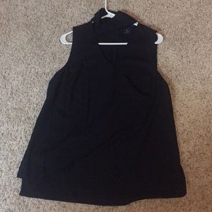 Black sleeveless blouse